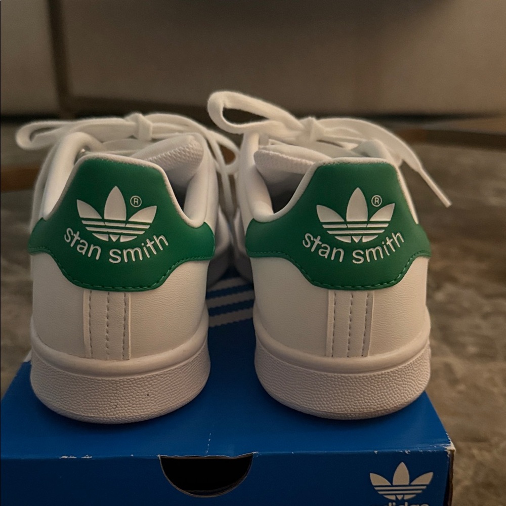 Adidas Kids/or Women Sneakers - White/Green. I wear a size 5.5 women & 4 kids